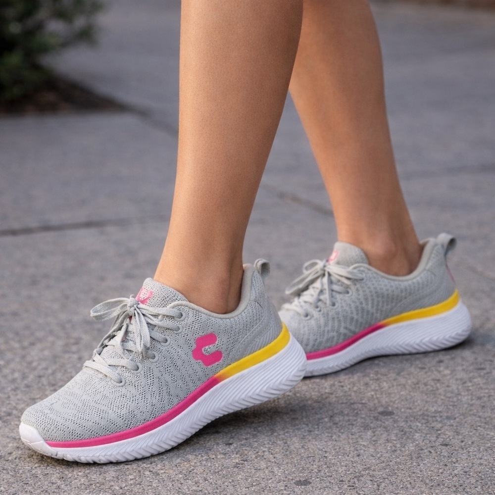 Charly Lightweight Mesh Women Running Shoes Size 7.5 Gray, Comfort Everyday Wear